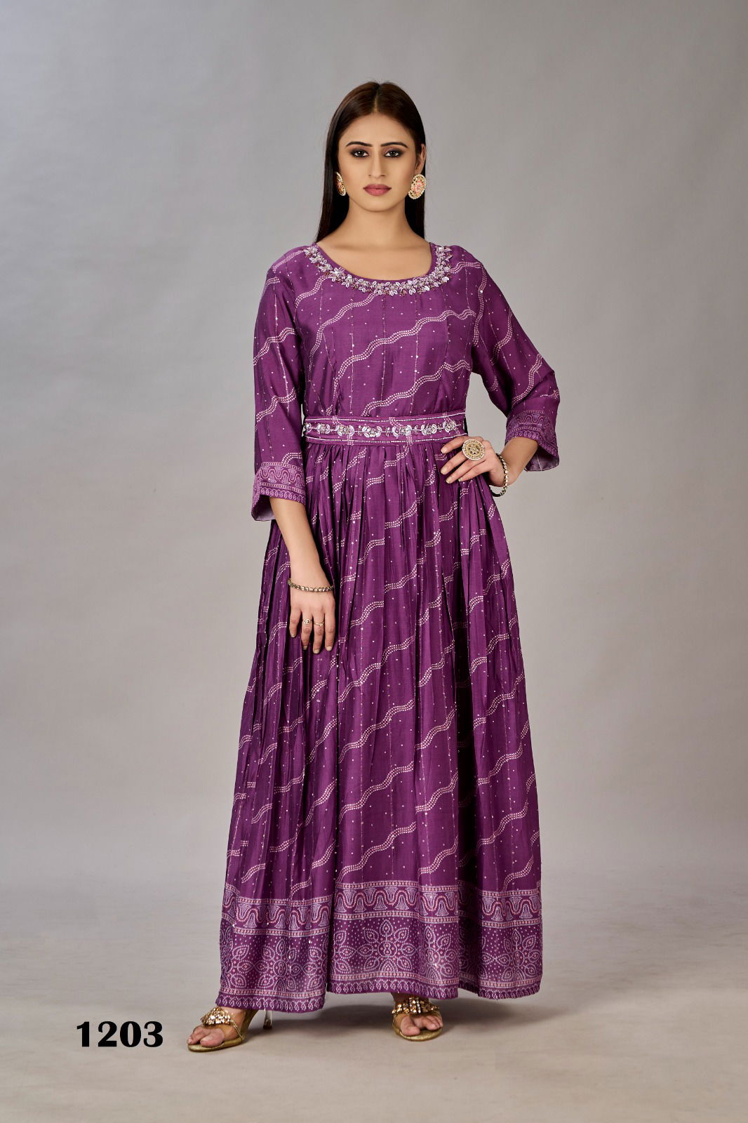 Sia By Jivora Long Printed Gown Wholesale Market In Surat With Price